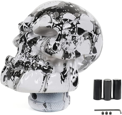 muge racing Skull Shift Knob Transmissions Gear Shifter Knob Fit Most Manual Automatic Cars Truck SUV Black...