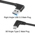 GELRHONR Right Left Angle USB Type C Cable, 90 Degree 18W Fast Charging USB A to USB C Cable (Black-Right-1M)...