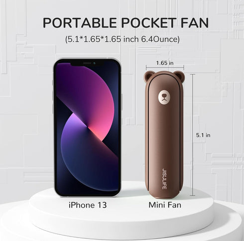 JISULIFE Handheld Fan with 4500 mAh Powerbank Max 37 Hours Runtime, Pocket Portable Battery Operated or USB Powered Folding Personal Fan, 3 Speeds...