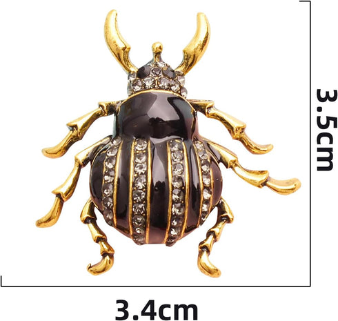 4 PCS Insect Brooches Lapel Pins Crystal Insect Themed Insect Brooches for Women...