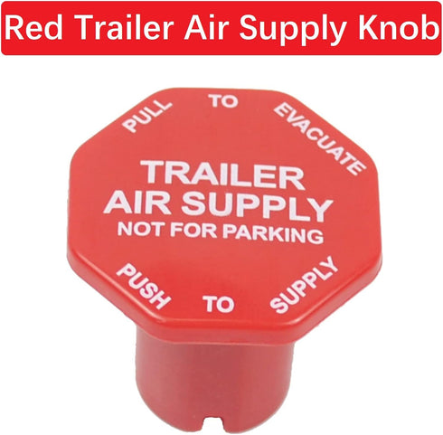 Parking Brake and Trailer Air Supply Mv-3 Knob Yellow & Red Fit for Peterbilt Kenworth Volvo Western Star Truck Replace Bendix 298818 298817...