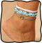 Boho Layered Turquoise Anklets Blue Ankle Bracelets Wax Rope Beach Foot Jewelry for Women...