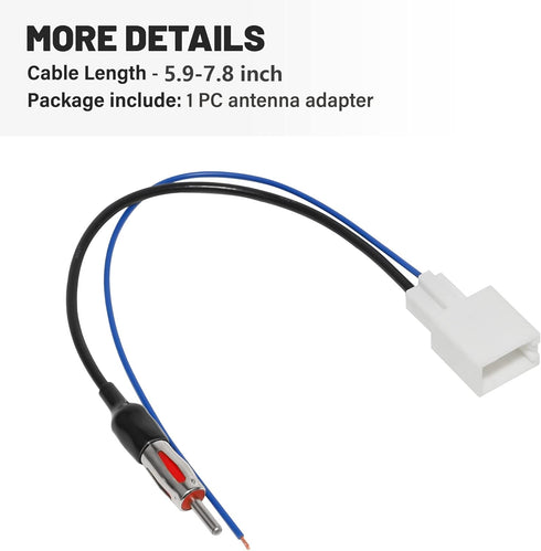 Anina Radio Antenna Adapter for 2010-2019 Toyota Subaru Scion Factory Radio to Aftermarket Radio Aerial Extension Wire Harness Plug Cable...
