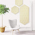 Gold and Beige Geometry Stripped Hexagon Adhesive Decorative Contact Paper Removable Shelf Drawer Liner Sticker Vinyl Film Wall Arts and Crafts De...