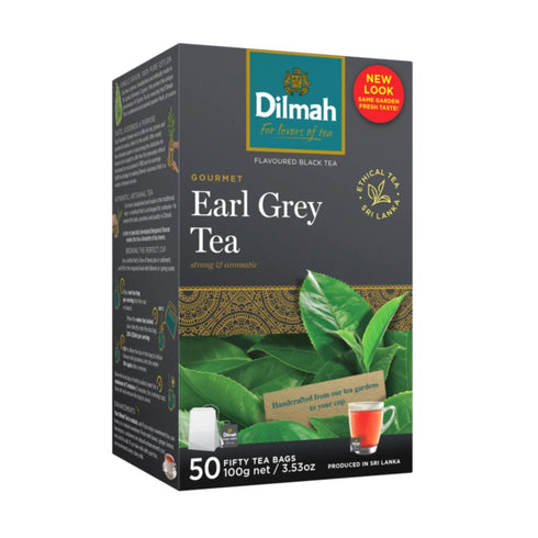 Dilmah Earl Grey Ceylon Tea - 50 Tea Bags 100g...