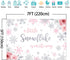 Mocsicka Snowflake Baby Shower Backdrop - Winter Wonderland Photography Background - Pink & Silver Snowflakes - 7x5ft (82x60 inch)...