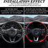 Leather Car Steering Wheel Cover for Men Women, Breathable, Non-Slip, Universal 15 Inch Microfiber Elastic Steering Wheel Protector for Most Cars ...