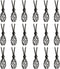 Anjiucc 18 Pieces Black Necklace Cord Empty Stone Holder Empty Necklace Holder Adjustable Cord Cage for DIY Jewelry Making Accessories...