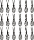 Anjiucc 18 Pieces Black Necklace Cord Empty Stone Holder Empty Necklace Holder Adjustable Cord Cage for DIY Jewelry Making Accessories...
