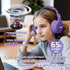 Kids Headphones Bluetooth 5.3 Wireless 60H Play Time Volume Limit 85/110dB Over Ear Foldable Protection Headset/Wired AUX Cord Mic for Boy Girl Tr...