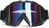 Motorcycle Goggles - Dirt Bike & Motocross Goggles, Windproof & Dustproof, Anti-Scratch, Offroad, PU Resin Frame, Black Frame + Color Lens...