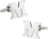Letter M Cufflinks Monogram Men's Initial Cuff Links with Travel Presentation Gift Box Wedding Groomsmen Groom Party...