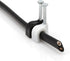 THE CIMPLE CO - Single Coaxial Cable Clips, Cat6, Electrical Wire Cable Clip, 1/4 in (6 mm) Nail Clip and Fastener, White (50 Pieces per Bag)...