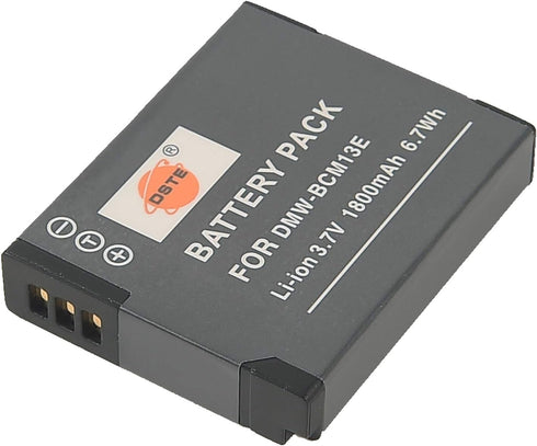 DSTE 2-Pack DMW-BCM13 DMW-BCM13e Li-ion Battery Compatible with Panasonic Lumix DMC-TZ60 ZS30 ZS35 ZS40 ZS45 ZS50 LZ40 TS5 TS6 TS7 TZ37 TZ40 TZ41 ...