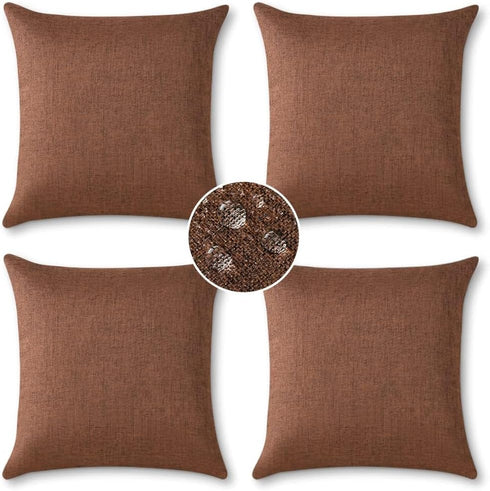 OTOSTAR Pack of 4 Outdoor Waterproof Throw Pillow Covers 16x16 Inch Garden Decorative Pillow Covers Cushion Sham Pillowcase Shell Patio Cushion Ca...