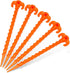 Spiral Plastic Tent Stakes 15 Pack - 10 Inch Heavy Duty Beach Tent Pegs Canopy Stakes - Essential Gear for Camping, Backpacking, Gardening and Mor...