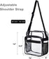 Clear Bag Stadium Approved, Clear Crossbody Messenger Shoulder Bag with Adjustable Strap for Concerts, Sports Events...