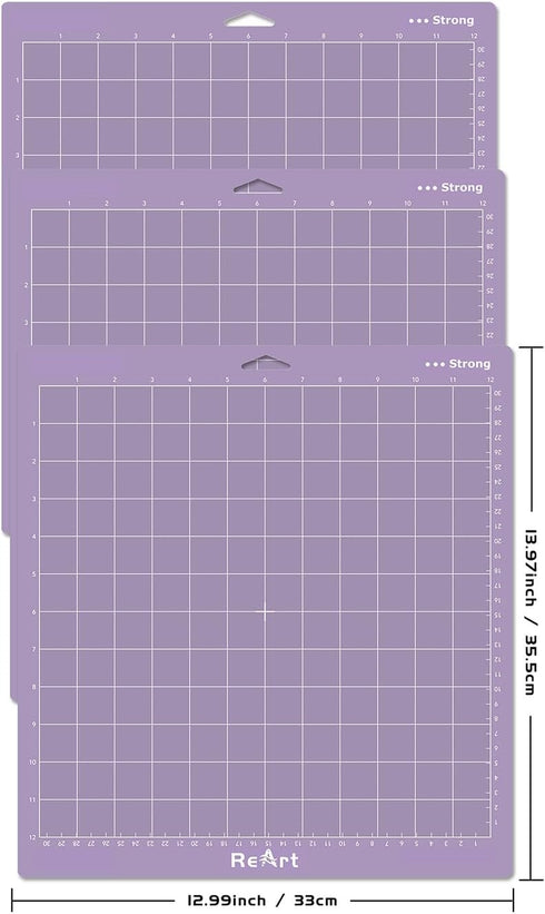 ReArt Strong Grip Cutting Mat 12x12 inch 3 Pack...