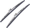 12" Polished Stainless Steel Front Windshield Wiper Blades Pair Fits many Classic GM & Ford...