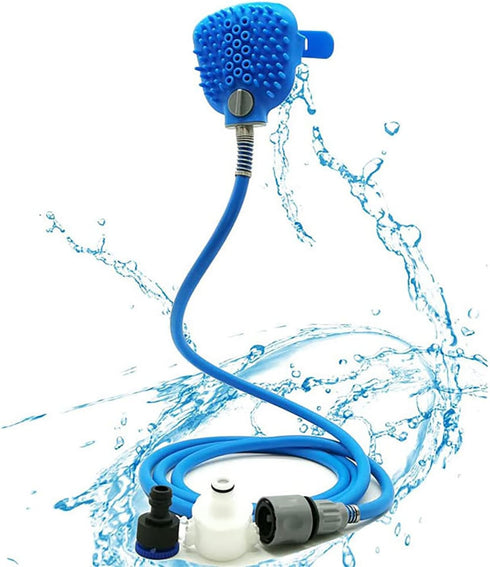 Pet Bathing Tools ?dog scrubber for bath?Sprayer and Scrubber in One?dog scrubber for bath?pet shower attachment...