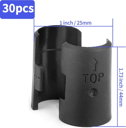 30 Pack Black Wire Shelf Clips 1 inch Wire Shelf Clips, Plastic Shelving Clips Shelf Lock Clips Round Plastic Clips, Shelf Support Clips for Wire ...