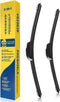 22inch - 2 Pack Windshield Wiper Blades for My Car Universal J/U Hook Front OEM Quality Automotive Replacement Blades 22inch - 2 Pack...