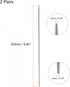 uxcell 2 Pairs Knitting Needle Set, 4mm Diameter 9.84 Inches Length Stainless Steel Double Pointed Sweater Needles for Handmade Projects DIY Knitt...