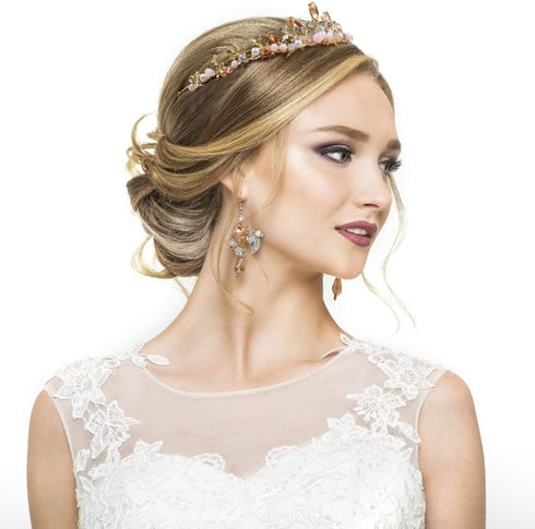 NODG Gold Tiaras and Crowns for Women - Rhinestone, Pearl Bridal Tiaras and Headbands for Wedding, Birthday, Prom...