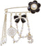 Vintage Imitating Pearl Brooch Number 5 Brooches Pins for Women Fashion Banquet Jewelry...