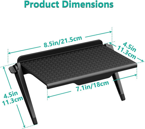 WALI TV Top Shelf 2 Pieces, 8 Inch Adjustable Monitor Top Shelf Screen Storage Computer Screen Shelves Top TV Shelves for Cable Box Media Box Rout...