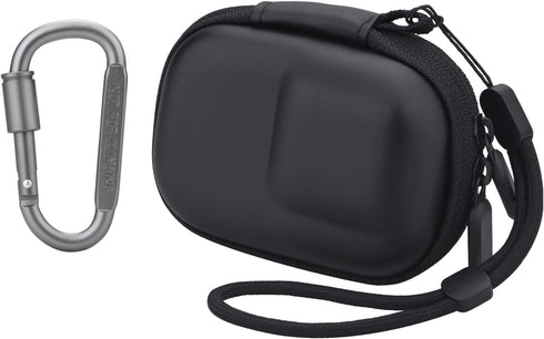 Mini Carrying Case for DJI OSMO Action 4/Action 3, Portable Storage Bag for GoPro 12/11/10/9, PU Hard Shell Travel Case with Wrist Strap for Actio...