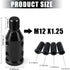 1 PC M12 x 1.25 Universal Shift Knob Adapter, Aluminum Alloy Transmission Gear Stick Shift Connector, for Non Threaded Shifters (Black)...
