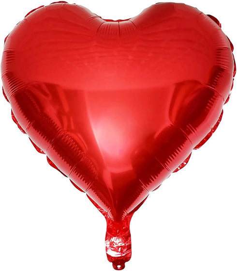 10Pcs Red Foil Heart Shaped Balloons 18 Inch Heart Mylar Balloons For Baby Shower Wedding Valentine Decorations Love Balloons Party Decorations...