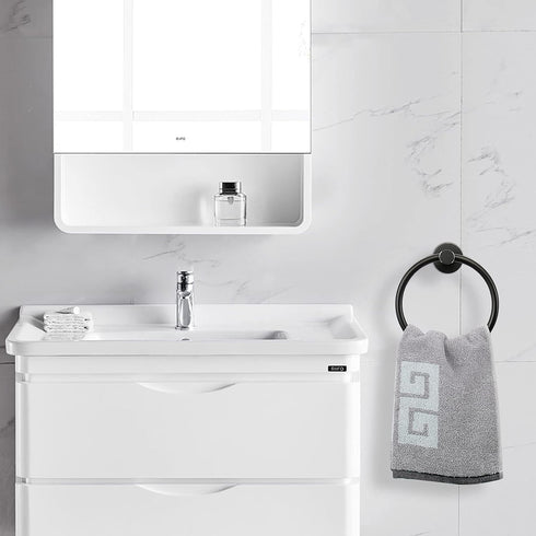 NearMoon Bath Towel Ring, Bathroom Hardware Accessories-Thicken Stainless Steel Hand Towel Holder for Bathroom, Modern Round Towel Hanger Wall Mou...