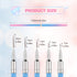 5Pcs Nail Art Liner Brushes, 7/9/11/15/20mm Fine Nail Painting Brushes, Pink to Blue Gradient Nail Art Design Brushes Kit with Metal Handle Nylon ...