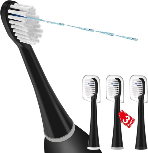 Toothbrush Heads Replacements for Water-Pik Sonic Fusion and Sonic Fusion 2.0, SF01, SF02, SF03 & SF04, Transparent Bristles, Original Shape with ...