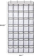 35 Pockets Over the Door Shoe Organizer, Hanging Shoe Organizer for Door with 35 Mesh Pockets Large Capacity Shoe Hanging Storage Bag with 4 Metal...
