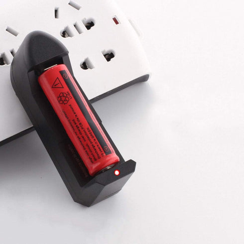 E-outstanding Wall Charger Black 3.7V Single Slot Rechargeable Battery Charger for 18650 18350 16340 14500 14000 Li-ion Battery...