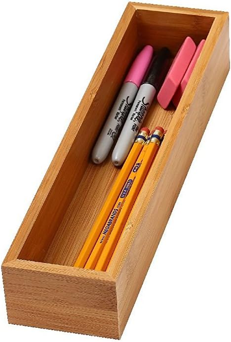YBM Home Kitchen Drawer Organizer Storage Box Made of Bamboo, 3x9x2 Inch 322...
