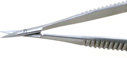Micro Iris Scissors 4" Straight Sharp Points Flat Handles | Medixplus...