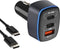 USB C Car Charger 95W, 3-Port PD 65W PPS 55W QC3.0 30W Fast Car Charger for iPhone 14/13/12/11 Pro Max, Samsung Galaxy, Google Pixel, MacBook/Lapt...