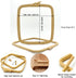Nurge Beige Large (No:4) Plastic Square Embroidery Hoop, Cross Stitch Hoops, Punch Needle Hoop , DIY Craft Sewing,ABS Plastic Embroidery Hoops...