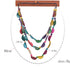 Fuqimanman2020 Bohemian Wooden Coconut Shell Wood Beaded Choker Necklace African Ethnic Colorful Long Layered Bib Multilayer Flower Geometric for ...
