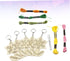 NUOBESTY 5pcs Set Flower Cross Keychain Cross Stitch Keychain Kit Sunflower Keychain Cross Stitch Stamped Kit Embroidery Kits Key Carabiner Craft ...