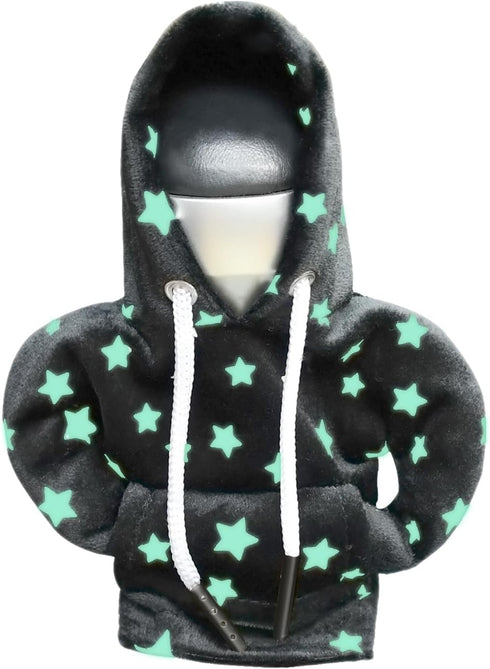 Gear Stick Hoodie Mini Sweater Hoodie Gear Shift Hoodie Upgrade Star Glow in the Dark Shift Knob Cover Universal Funny Car Shifter Cover, Black, T...