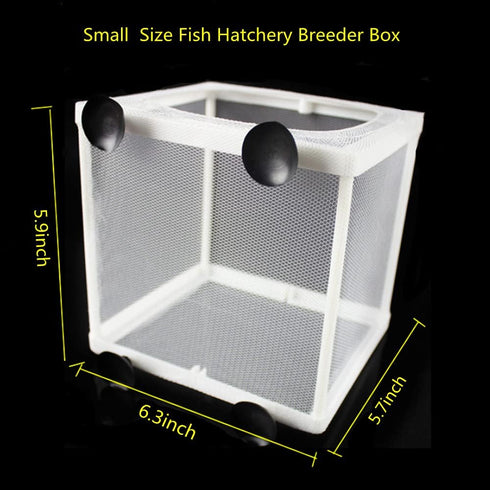 2pcs Large Size Fish Tank Breeder Net,Nylon Mesh Fish Fry Hatchery Breeder Box Separation Net Incubator Mesh, with Suction Cup...