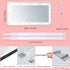 Car Mirror Vanity, Rechargeable Car Visor Mirror with LED Lights, Car Vanity Mirror with 3 Lights Modes, Sun Visor Mirror with Light, White...