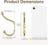 Gold Coat Hooks Wall Mount - Wall Hooks for Hanging, Heavy Duty Hooks, Mudroom Hooks, Metal Hooks for Hanging Clothes, Towels, Hats, Keys, Coats,4...