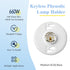 4 Pcs 660w 250v Medium Base E26 Lampholder 1-piece Keyless Top Lamp Holder Ceiling Light Sockets White Phenolic Bulb Socket Incandescent Fluoresce...