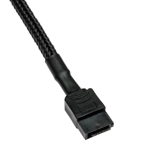 CRJ Slimline SATA Power Adapter Cable - 12-inch (30cm), Black Sleeved - Power 6-Pin Slimline SATA Disk Drives with a 15-Pin SATA Power Supply Conn...